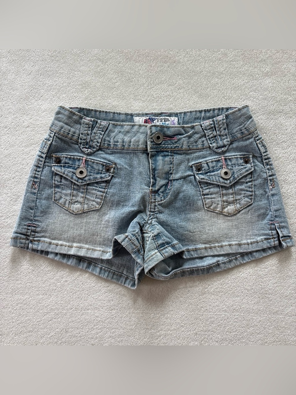 Y2K Low Rise Mini Denim Shorts Piper & Blue Size 1